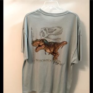 😊Tyrannosaurus Rex tee, from the Museum of Natural History.   Sage green XL